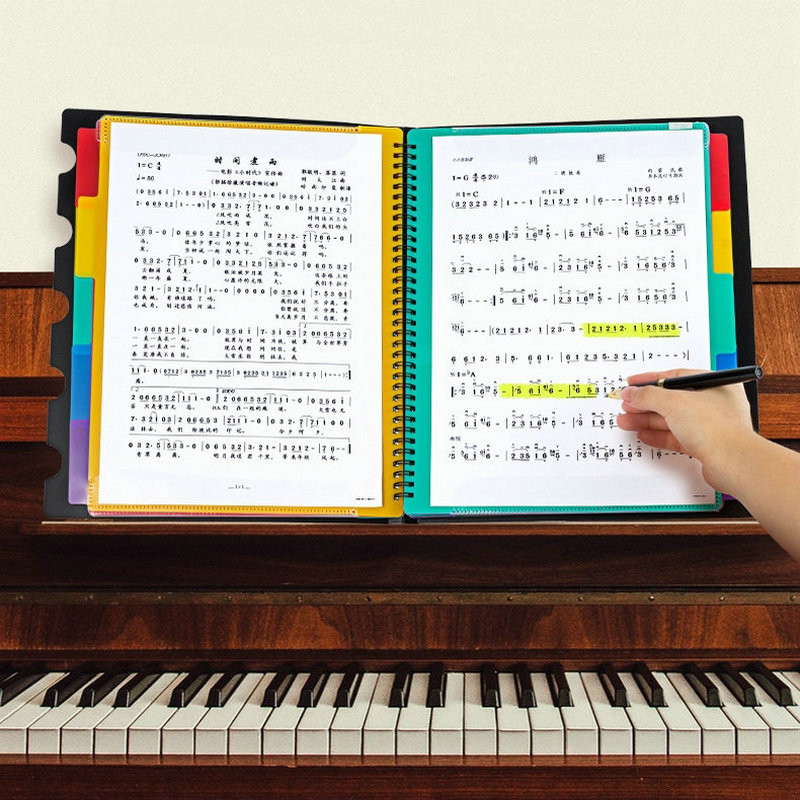 

Professional Music Score File Folder A4 Music Sheet Paper Holder Landscape Piano Music Partition Folder For Music A4