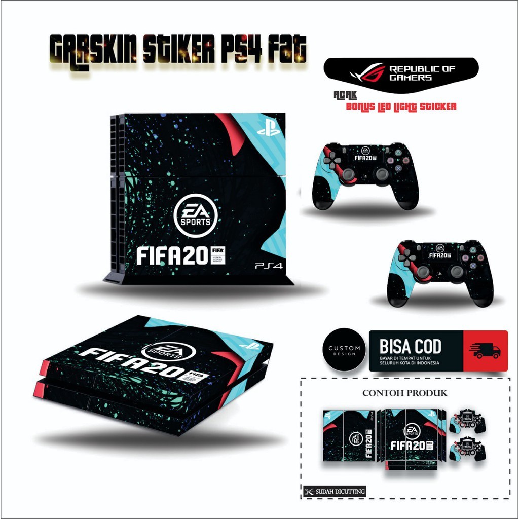 Sticker garskin ps4 fat ps4 slim ps4 pro klub bola FREE CUSTOM