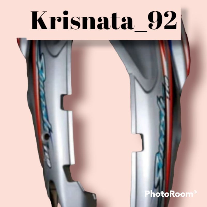 Bodi belakang smash 110 lama silver plus stiker