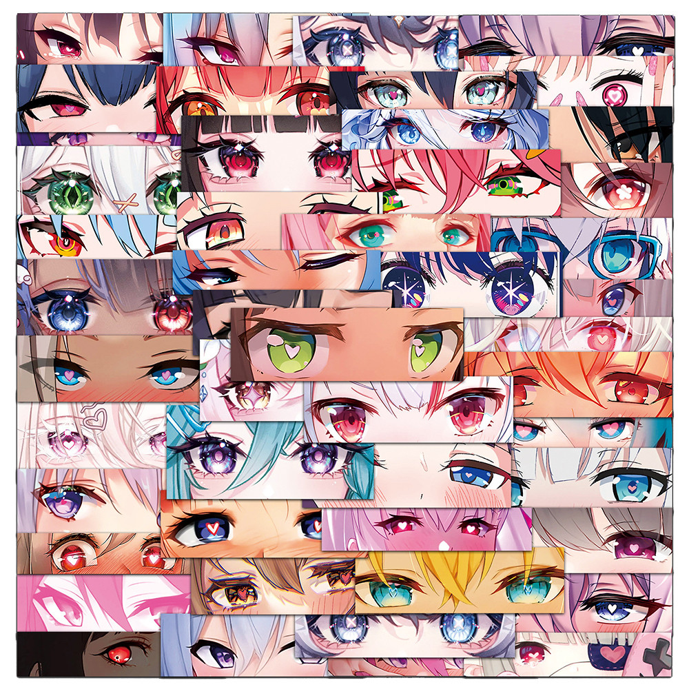 

10/30/50PCS ACGN Stickers Funny Cartoon Sticker Anime Character Eye Decals DIY Luggage Laptop Car Bike Skateboard Kids Toy