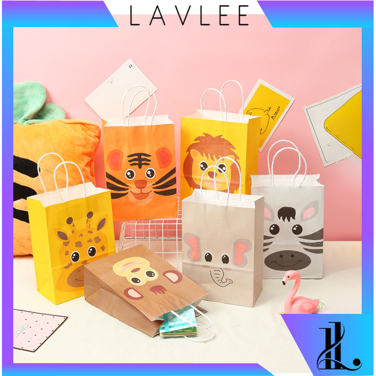

LAVLEE - 6049 Paper Bag Ulang Tahun / Goodie Bag Ulang Tahun / Goodie Bag Tema Animal / Paper Bag Hadiah / Paper Bag Motif Animal