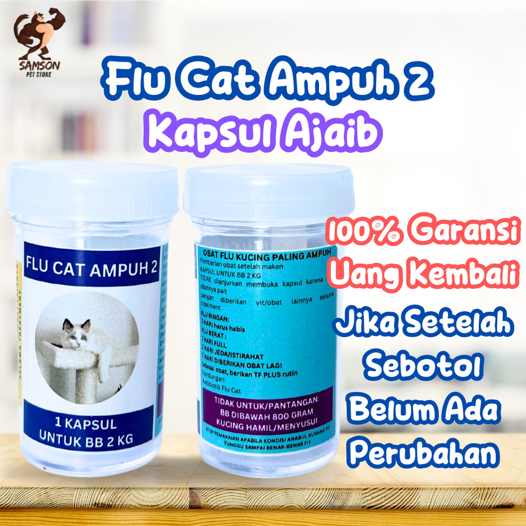 FLU KUCING AMPUH PATEN FLU CARE KUCING FLU PATEN FLU CAT VIRUS BAKTERI KUCING BERAT KUCING OBAT FLU 
