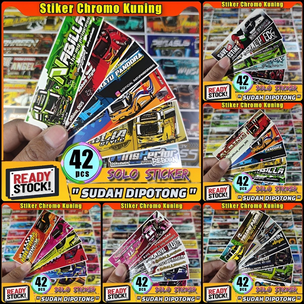 

Sticker Bus Panjang Stiker TCI Mobil Basuri Sticker Bis Isi 42pc SUDAH DIPOTONG Bahan Chromo Anti Air