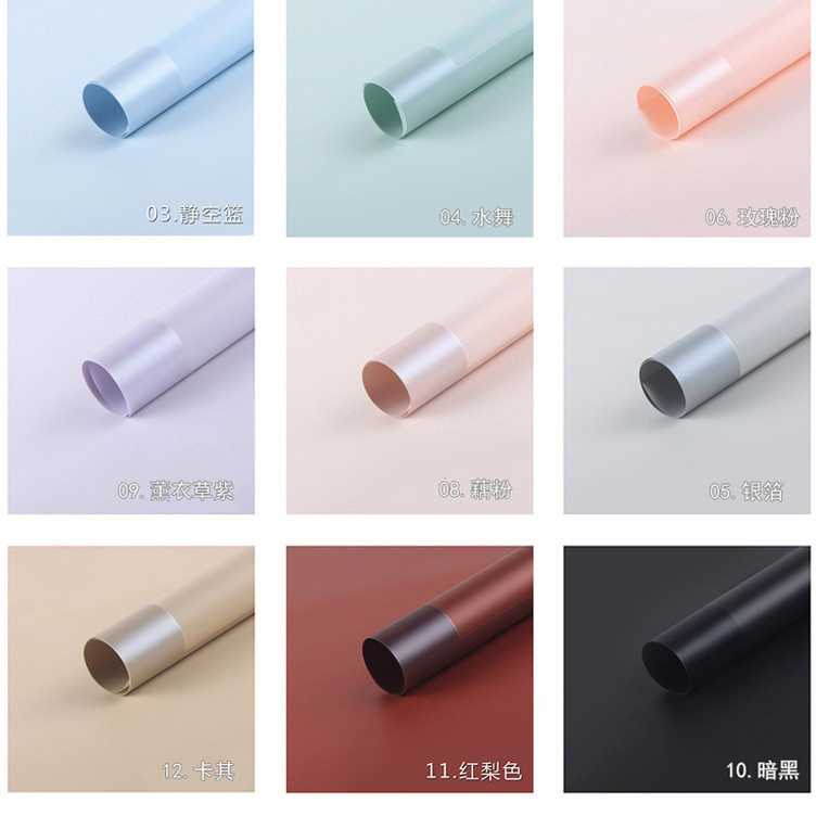 (pack)Kertas Buket Cellophane Bold Frame/kertas buket Macaron Flower Wrapping 20 lembar