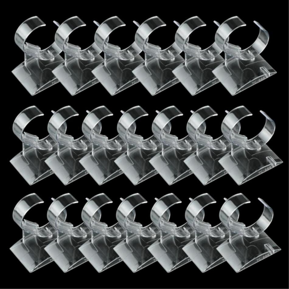 

Cheap Sale 20x Shop Retail Clear Plastic Watch Bracelet Display Stand Rack Holder Showcase YCDC EQ7335