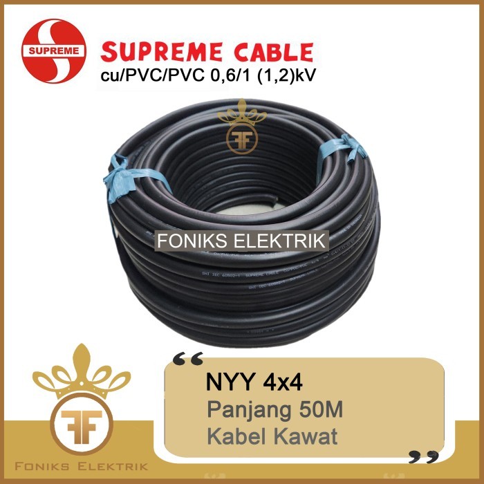 Kabel Tufur Supreme  NYY 4x4 Panjang 50M