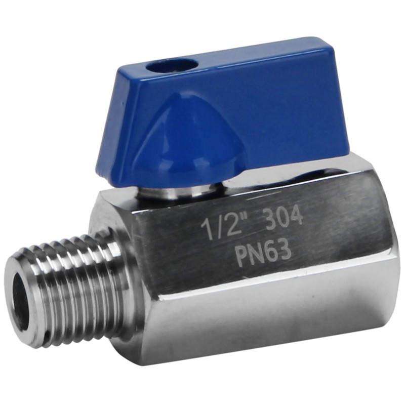 Ball Valve 1/2 Inch 304 Stainless Steel Mini Ball Valve Female And Male NPT Great For Shower Head Fl