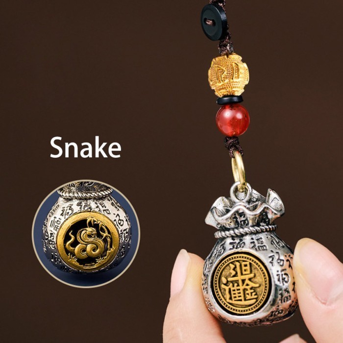 Gantungan Kunci 12 Shio Naga Ayam Ular Monyet Tikus Kerbau Kelinci Chinese Fengshui Tradisional Kebe