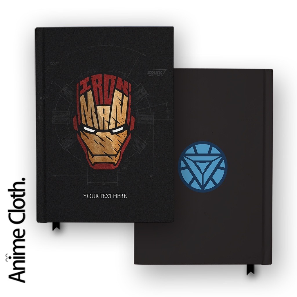 

Notebook Buku Iron Man 1 Tony Stark Marvel Superhero Custom Planner DIary Jurnal Agenda Hardcover A5 A6