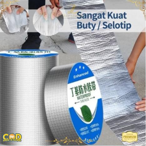 

〖ZEY〗 Lakban Antibocor Waterproof Tape Aluminium Rubber Lebar 5CM Panjang 3M
