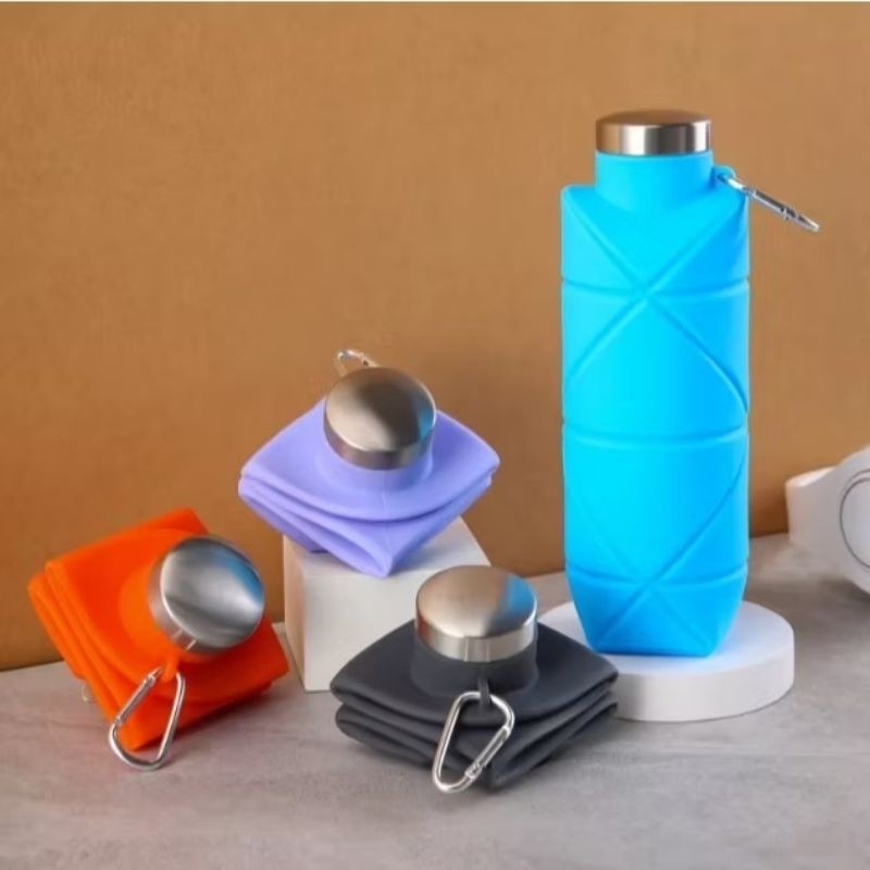 [SDW] pekanbaru/BOTOL MINUM LIPAT Collapsible Reusable Silicone Water Bottle Botol Air Minum Lipat B
