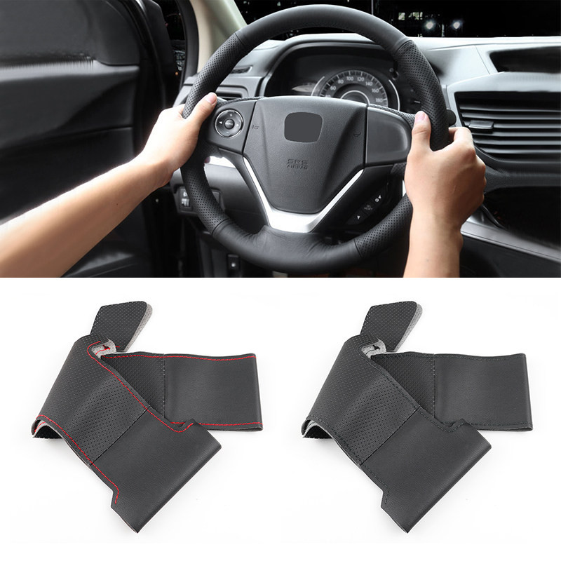 For Honda CR-V CRV 2012 2013 2014 2015 2016 Hand-stitching Perforated Leather Car Interior Steering 