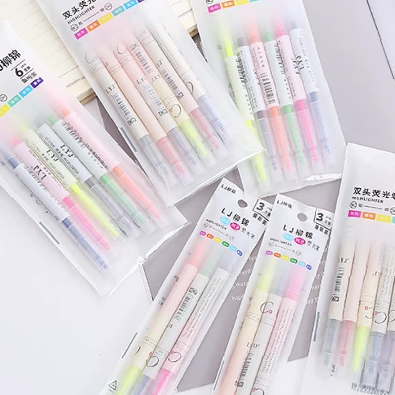 

6 Warna Set Stabilo 6 Sampai Pen Highlighter Dua Sisi Warni isi Pen Stabilo Makers Point Double Sisi
