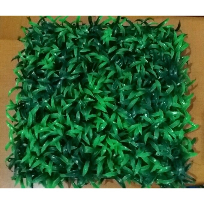 Rumput plastik akuarium. uk 24x24. model rumput gajah mini.