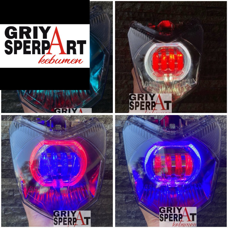 LAMPU DEPAN HONDA BLADE OLD BILED LED PROJIE SUPER TERANG