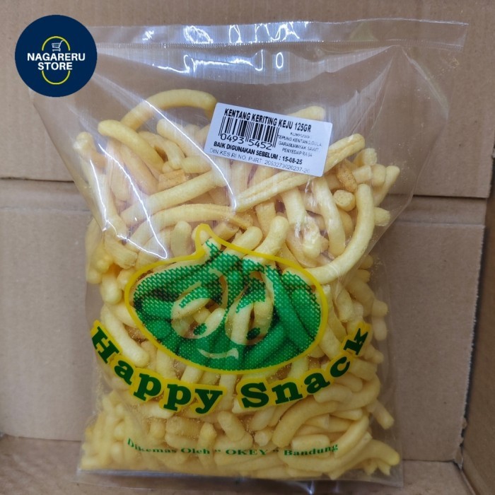 

Happy snack kentang keriting keju 125gr