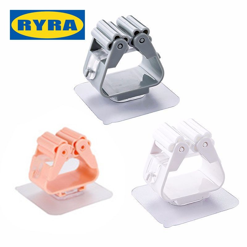 

1PCS Wall Mounted Mop Organizer Holder Brush Broom Hanger Storage Rack With Screws Handle Hanging Tools For Kitchen Bathroom