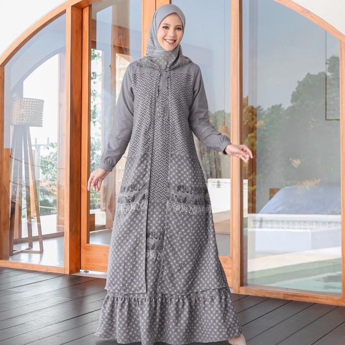 Baju Sarimbit Keluarga Batik Terbaru 2025 + Seply TENARA 04 GREY GRIFFIN + Couple Batik Muslim - Gam