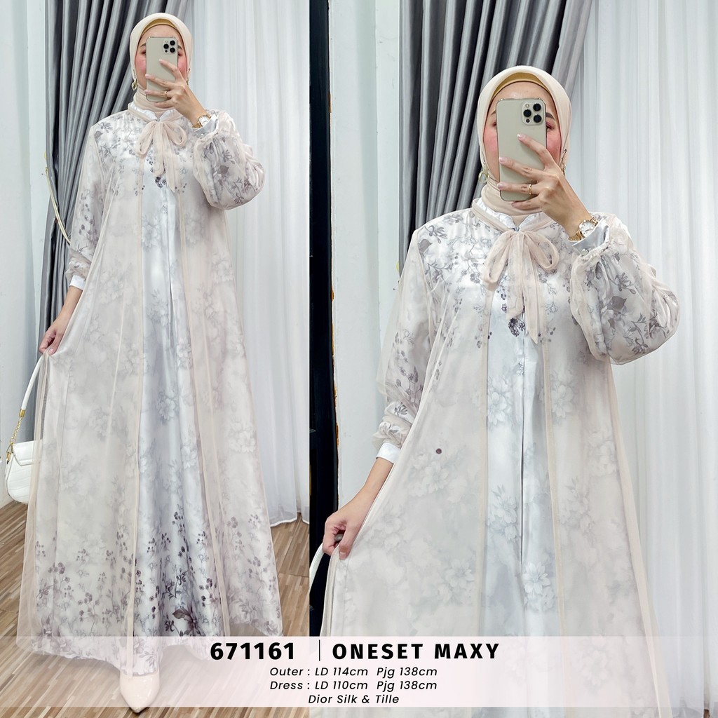EXTU HERITAGE - Melisa Maxy Dress Busui Friendly Bahan Adem Elegan Fashion Wanita Terbaru - 671161