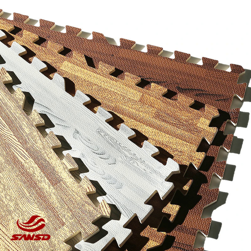 Tikar Bermain Busa Serat Kayu Tebal Tikar Lantai Puzzle EVA Tebal Mengunci Ubin Lantai untuk Peralat