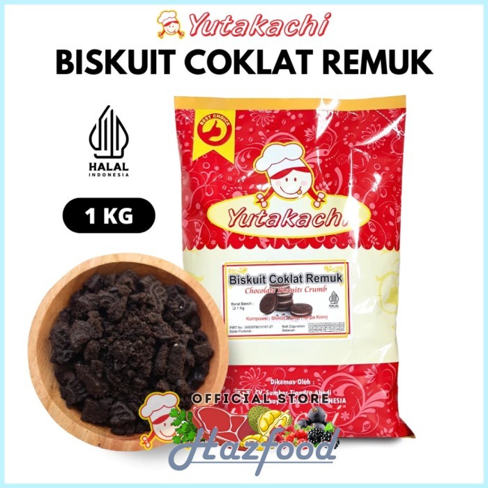 

Black Cookies Crumb Biskuit Coklat Bubuk Kasar 1 kg Yutakachi