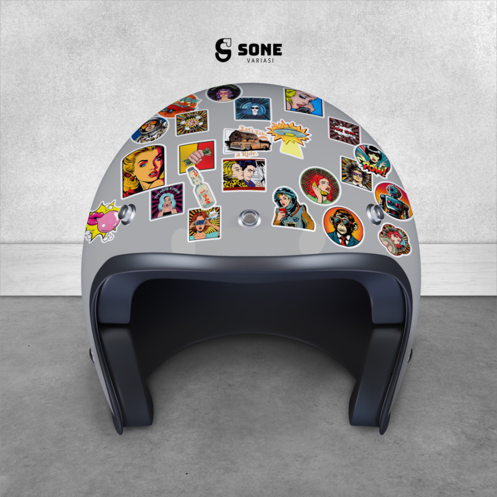 

Stiker Pack Pop Art Retro Aesthethic Vinyl Waterproof untuk Sticker Buku Journal Casing HP Laptop Tumbler