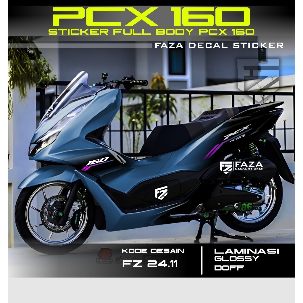 (COD) Decal Stiker PCX 160 2023 Full Body Gradasi Terbaru - Sticker Variasi pcx 160 2022 2023 2024 F