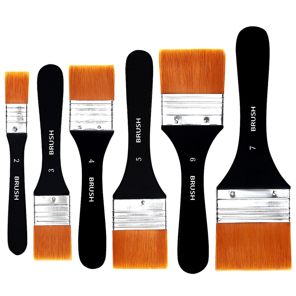 

Memory 3 Pcs Flat Gouache Art Paintbrush Drawing Set For Oil Acrylic Watercolor Painting Brushes Craft Supplies Tool for Artists