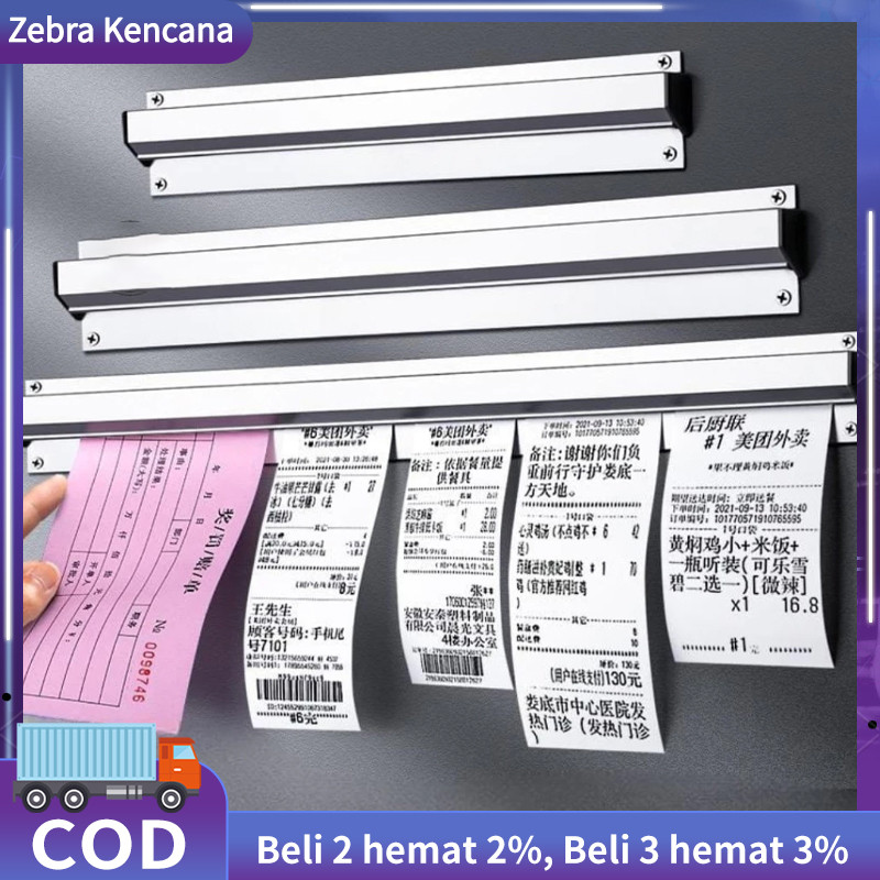 

Bill Holder/ Receipt Holder/ Capitan Nota Stainless/Bill Holder/ Receipt Holder/ Capitan Nota Stainless 45x6 cm/60*6cm/90*6cm/Penjepit Kertas Bon Bill Tab Grabber Aluminum Bill Holder Restaurant Getra Cafe