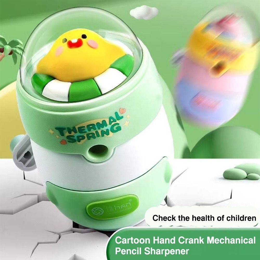 

Cute Cartoon Hand Crank Mechanical Pencil Sharpener Automatically Enters Lead Creative Cartoon Stationery Office School Supplies