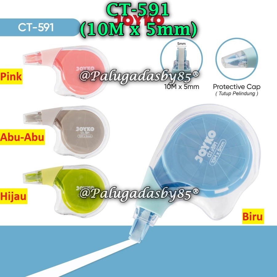 

(1 Biji) Correction Tape JOYKO CT-591 (10M*5mm) / Pita Koreksi Correction Tape Joyko CT-591 (1 Biji)