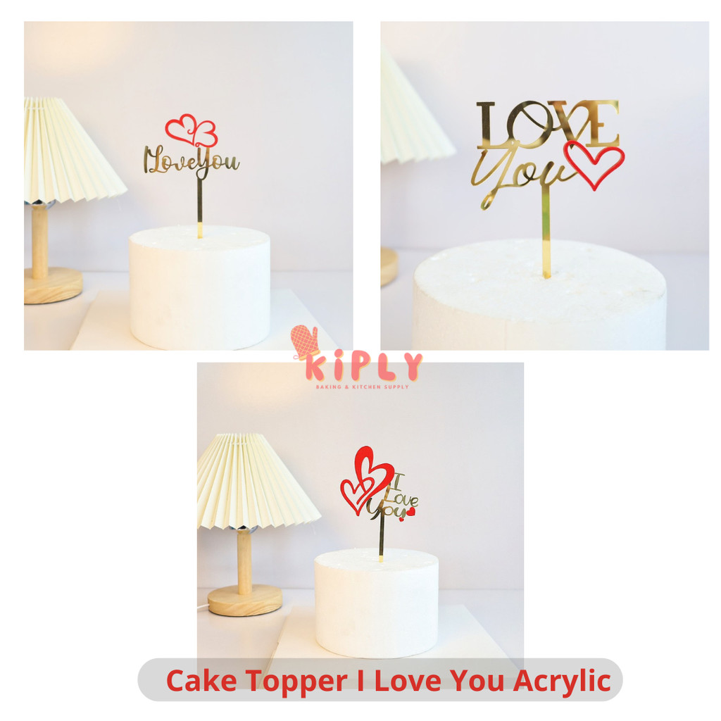 

Cake Topper I Love You Acrylic/Cake Topper Acrylic Love / Topper Cake Actylic Valentine