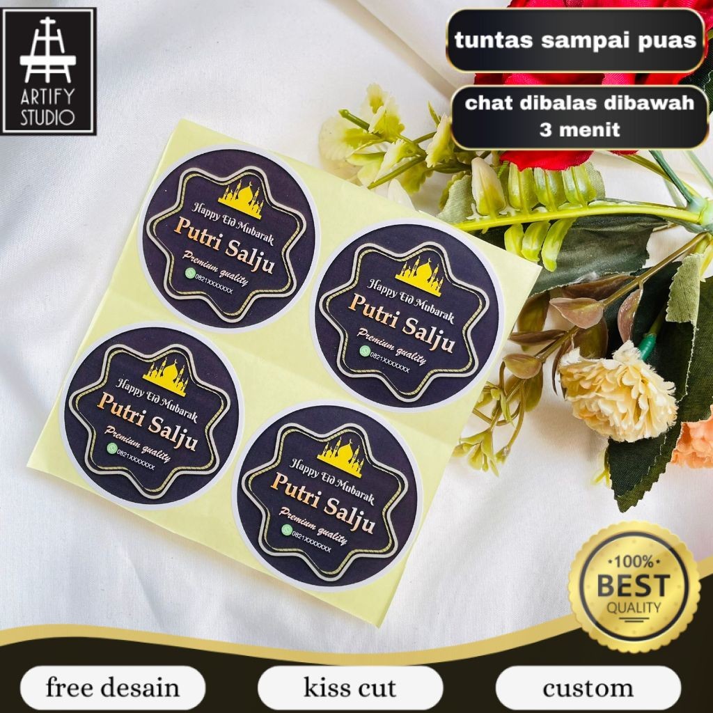 

Artify Cetak Sticker Label Toples Kue Kering Lebaran Stiker Hampers Cookies Idul Fitri Bulat