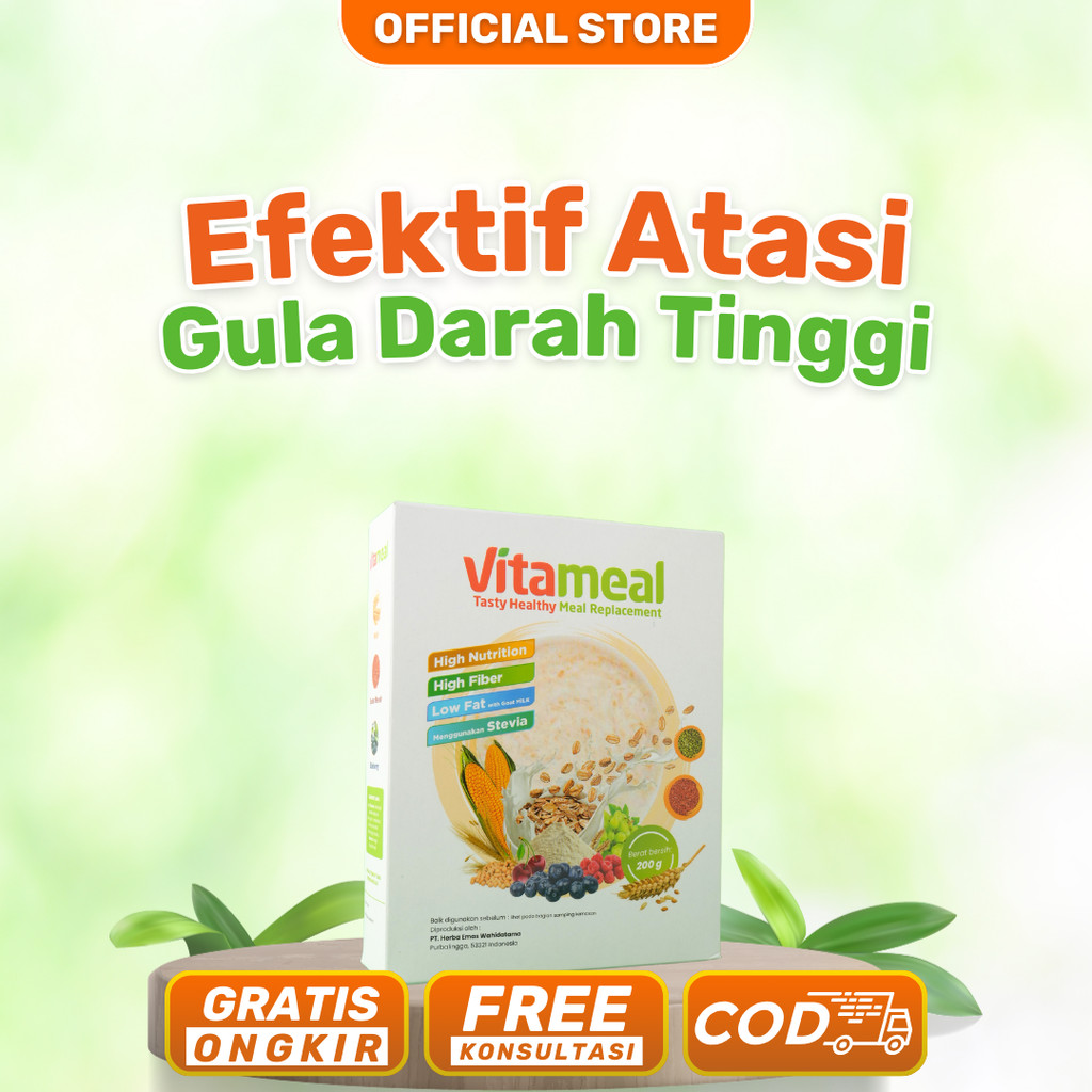 

Efektif Atasi Gula Darah Tinggi - Vitameal Efektif Mengatasi Diabetes Menahun Superfood Lokal Obat Vitamil Serat Asli Pencernaan Multigrain Dewasa Atasi Gula Darah Tinggi