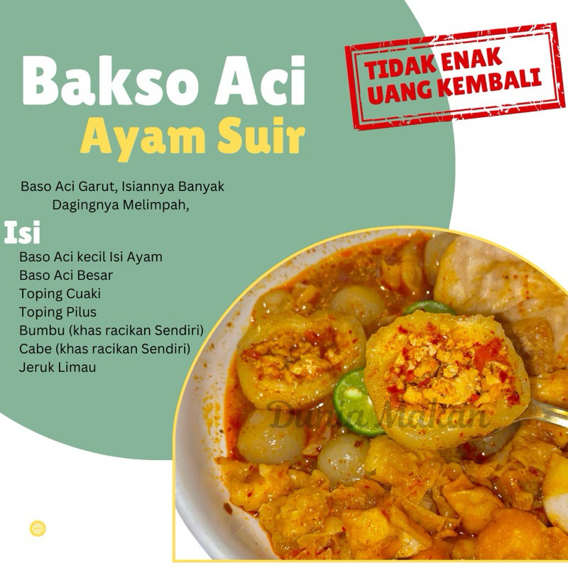 

Baso aci ayam cingcang pedas