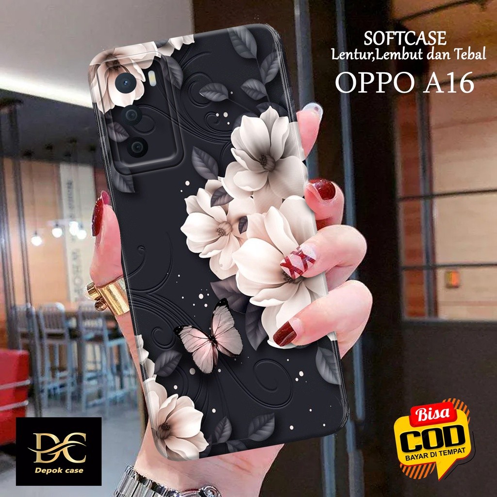 Case Oppo A16 Terbaru - Fashion Case BUNGA - Casing Hp Oppo A16 Terbaru - Softcase Hp Oppo A16 Terba