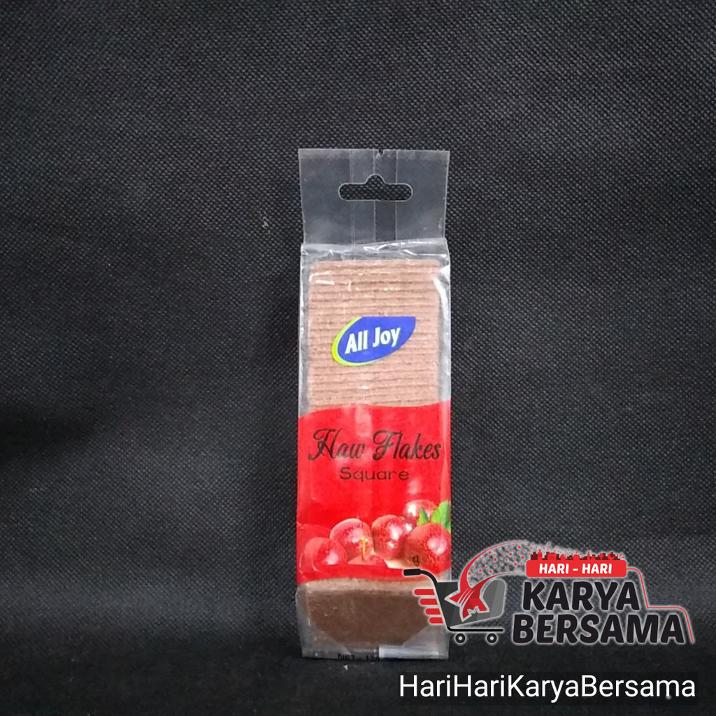 

MAKANAN RINGAN ALL JOY HAW FLAKES SQUARE MANISAN 170GR