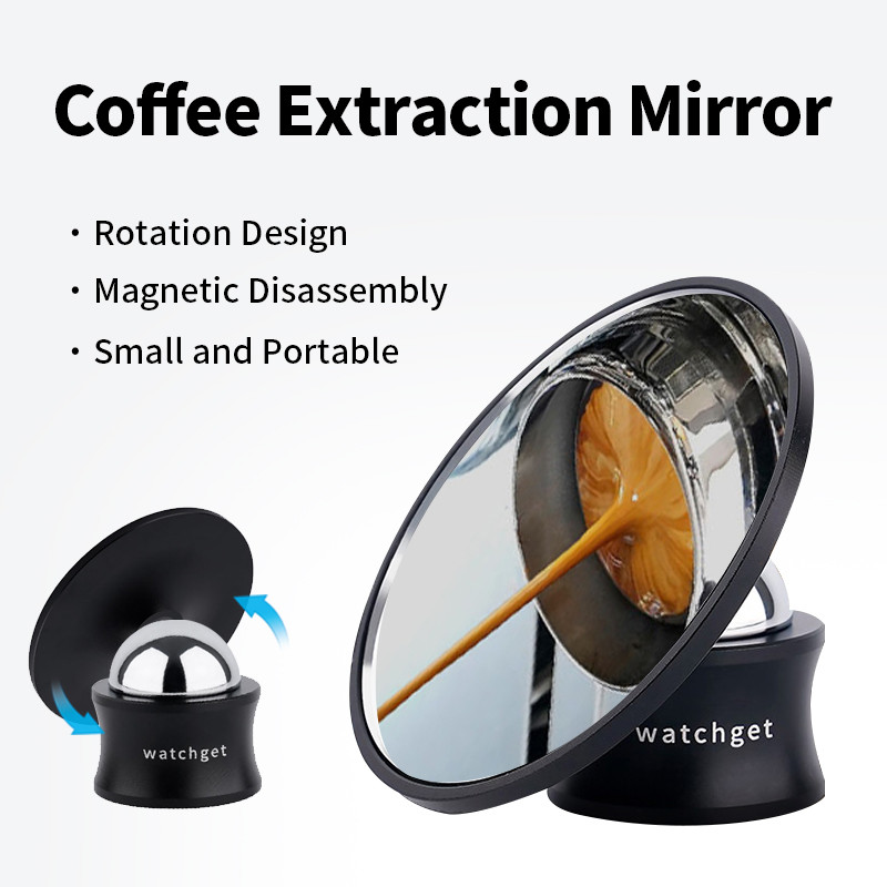 

watchget 360° Espresso Shot Mirror Coffee Extraction Reflective Mirror Flow Rate Observation for Bottomless Portafilter Magnetic