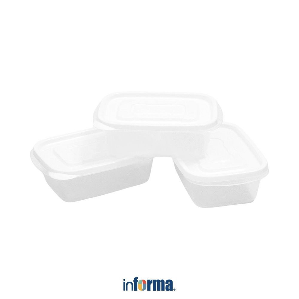 

Informa Appetite 520 ml Set 3 Pcs Bondi Wadah Makanan - Putih Food Container Kotak Makan Food Grade Serbaguna Tempat Makanan Food Storage Kitchenware