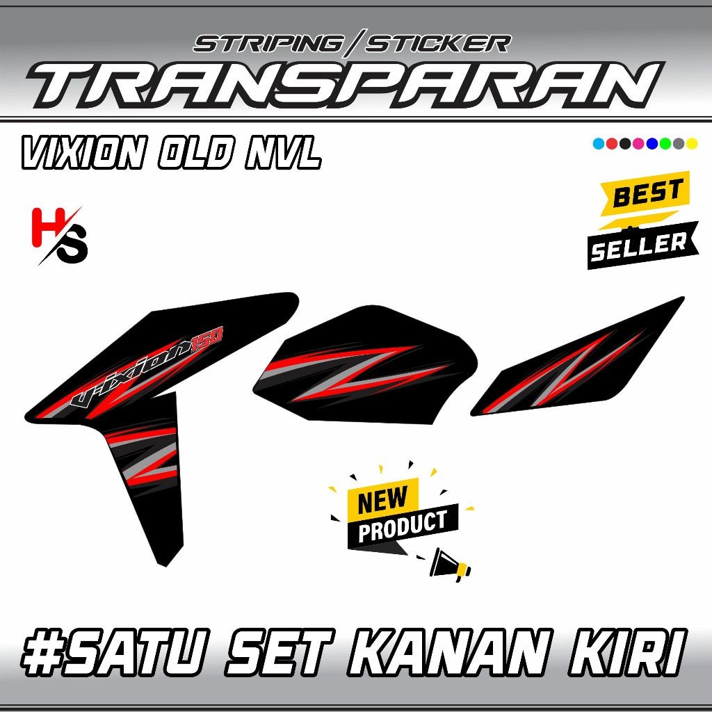 STIKER STICKER STRIPING TRANSPARAN YAMAHA VIXION OLD NVL MOTIF VARIASI TERBARU ART VARIASI SIMPLE A8