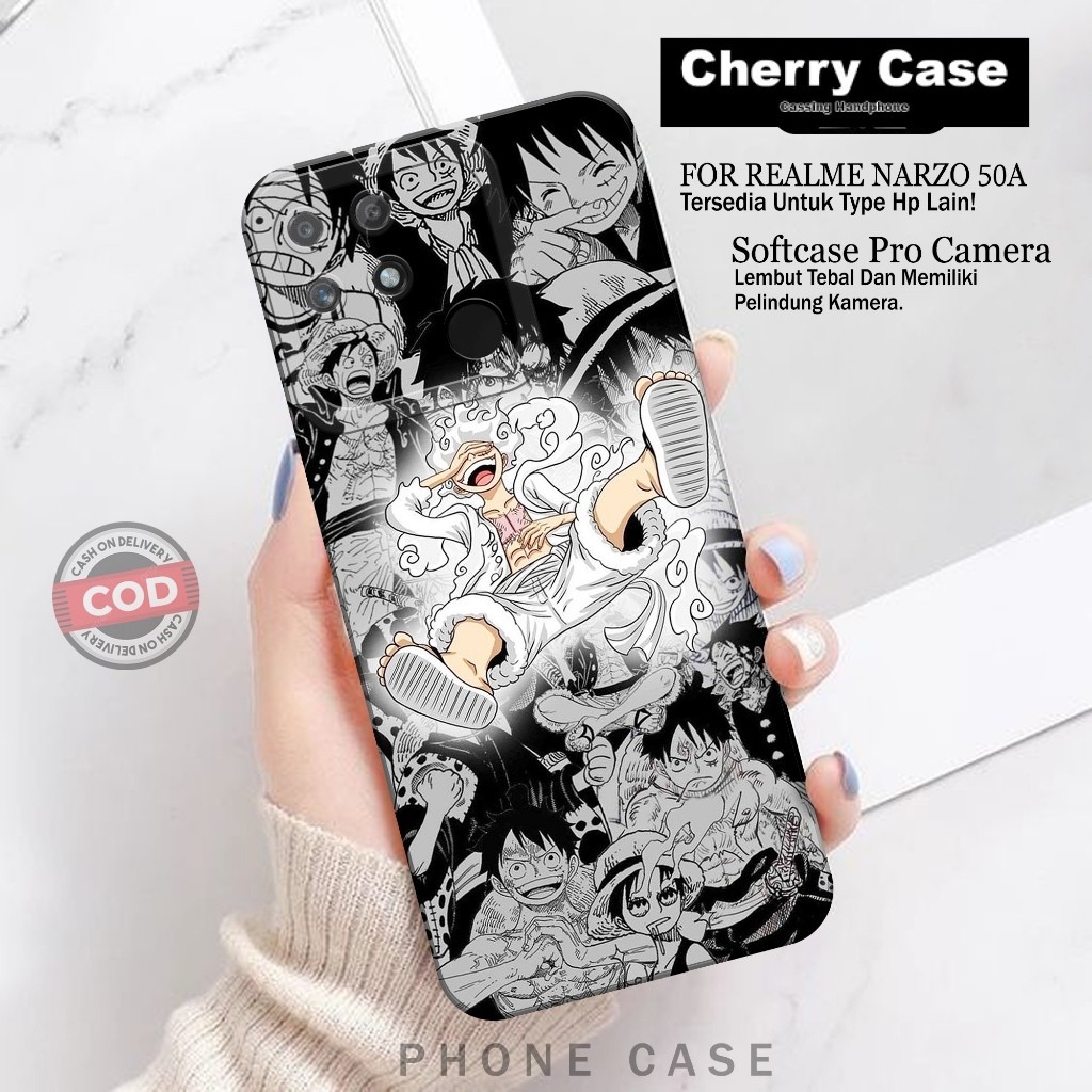Softcase Hp Realme Narzo 50A Fashion Case Anime Case Realme Narzo 50A Silikon TPU Pro Camera Casing 