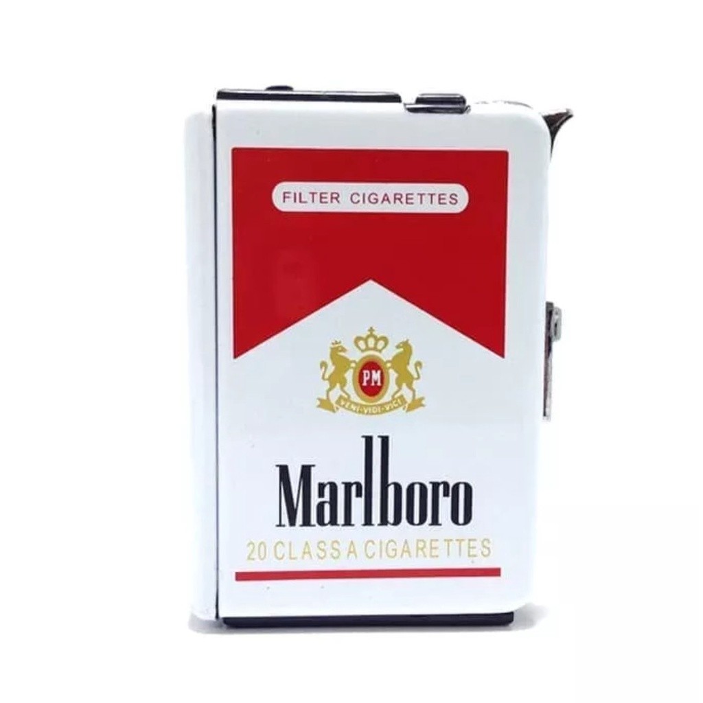 Tempat Rokok dan Korek Api model  Slot Metal  Kotak Rokok Keren Tempat Penyimpanan Roko Fashion sepe