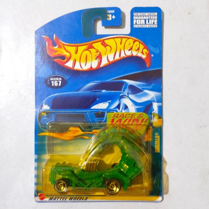 SR99 HW Hot Wheels Rodzilla hijau 2000 card lama