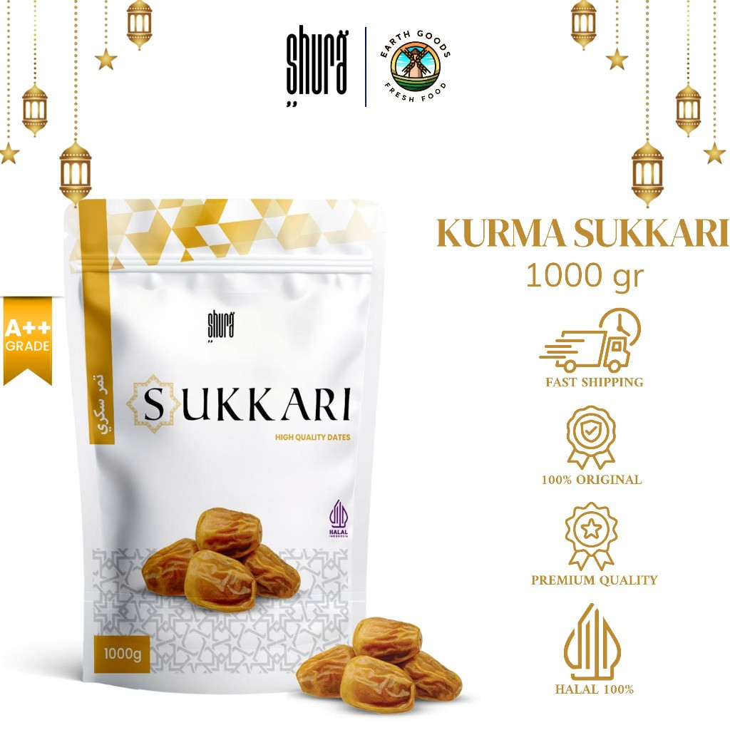 

Shura Kurma Sukkari Pouch 1kg Premium Original Sukari Kurma Oleh-Oleh Haji dan Umroh