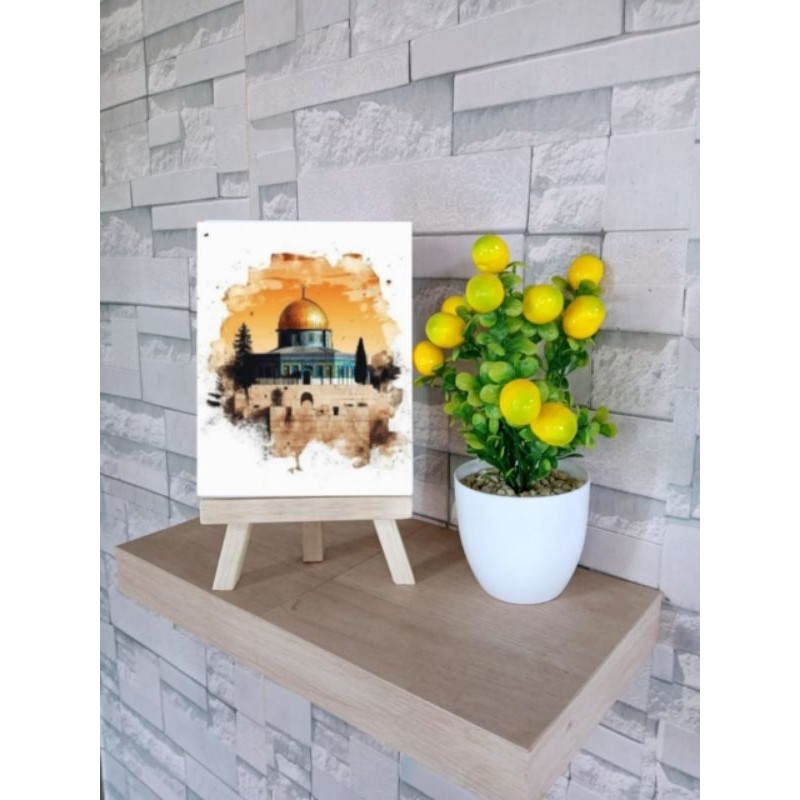 ssswasna.berkah home decor standing hiasan rak dinding hiasan meja masjid Al-aqsa palestina uk 20x30