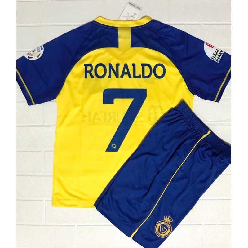 Termurah Jersi Bola anak Al Nssr Ronaldo Jersi Bola Anak Terbaru Kualitas Premium