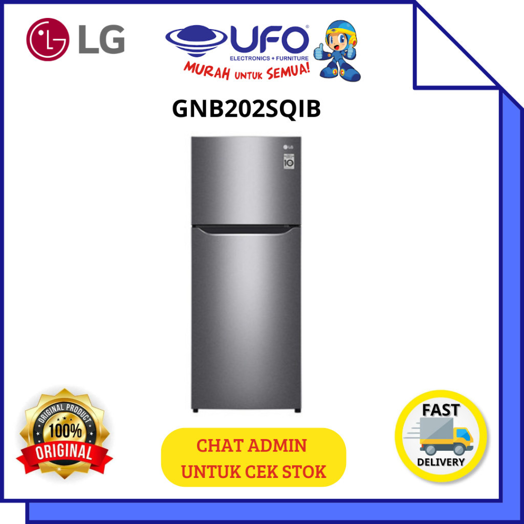 PROMO SPESIAL LG GNB202SQIB KULKAS 2 PINTU 202 LITER