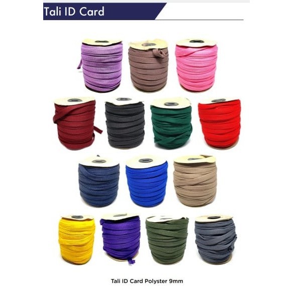

Tali sepatu Roll Tali id card Polyster 1cm - Merah