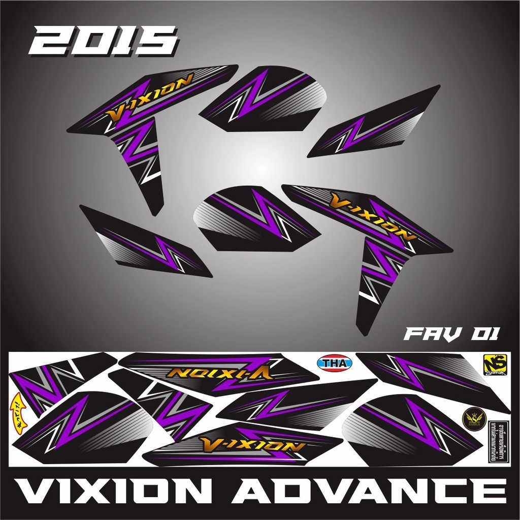STRIPING MOTOR VIXION ADVANCE 2015 / VARIASI STICKER MOTOR YAMAHA VIXION / LIS BODY VIXION ADV 2015 
