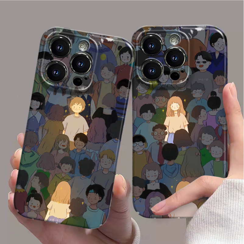 Girl Couple Aesthetic hard Case iphone 11 Casing iphone 15 Case iphone xr Iphone 6s Casing Iphone 15